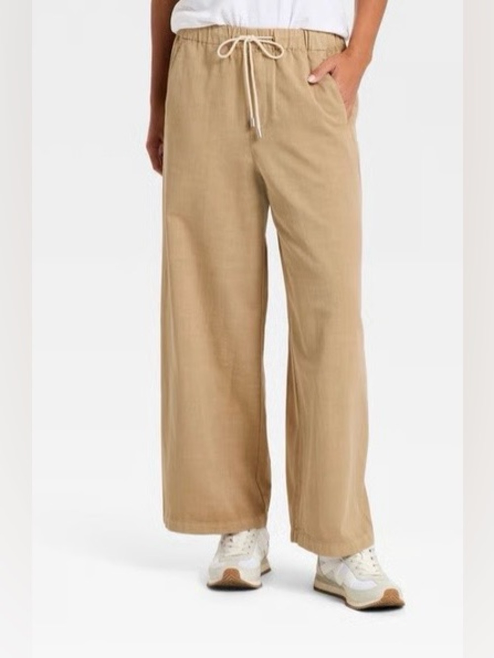 Women's High-Rise Pull-On Pants - Universal Thread™ Tan Sz Large